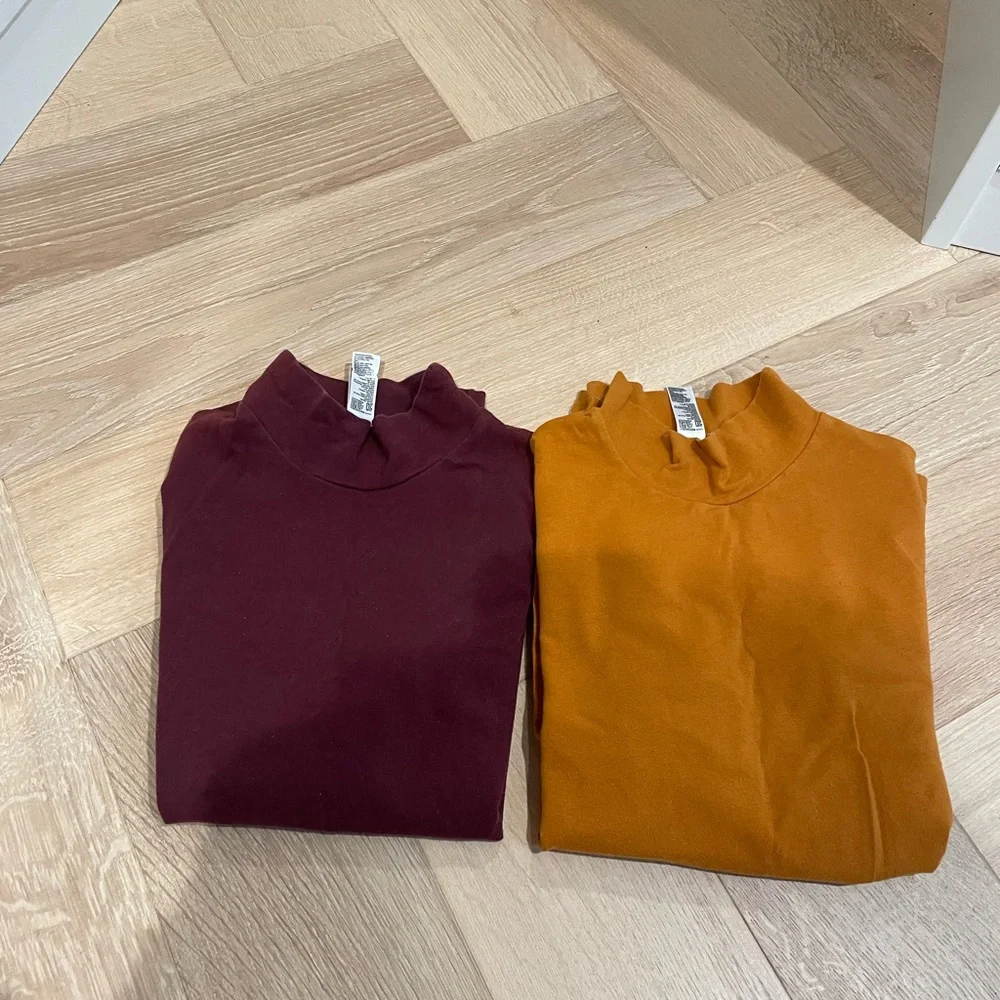 American Apparel Mock Neck Tops In Size S - Picture 4 of 4